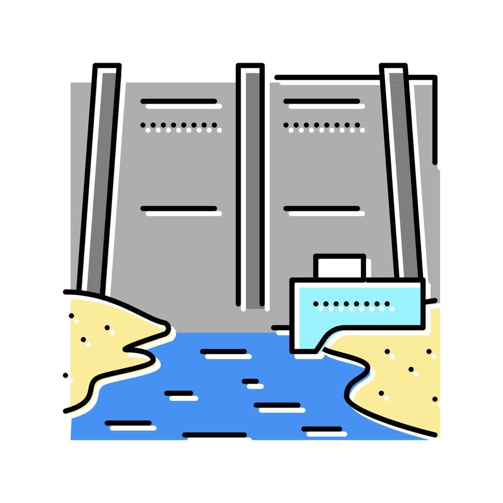illustration vectorielle de l'icône de couleur de l'eau du réservoir vecteur