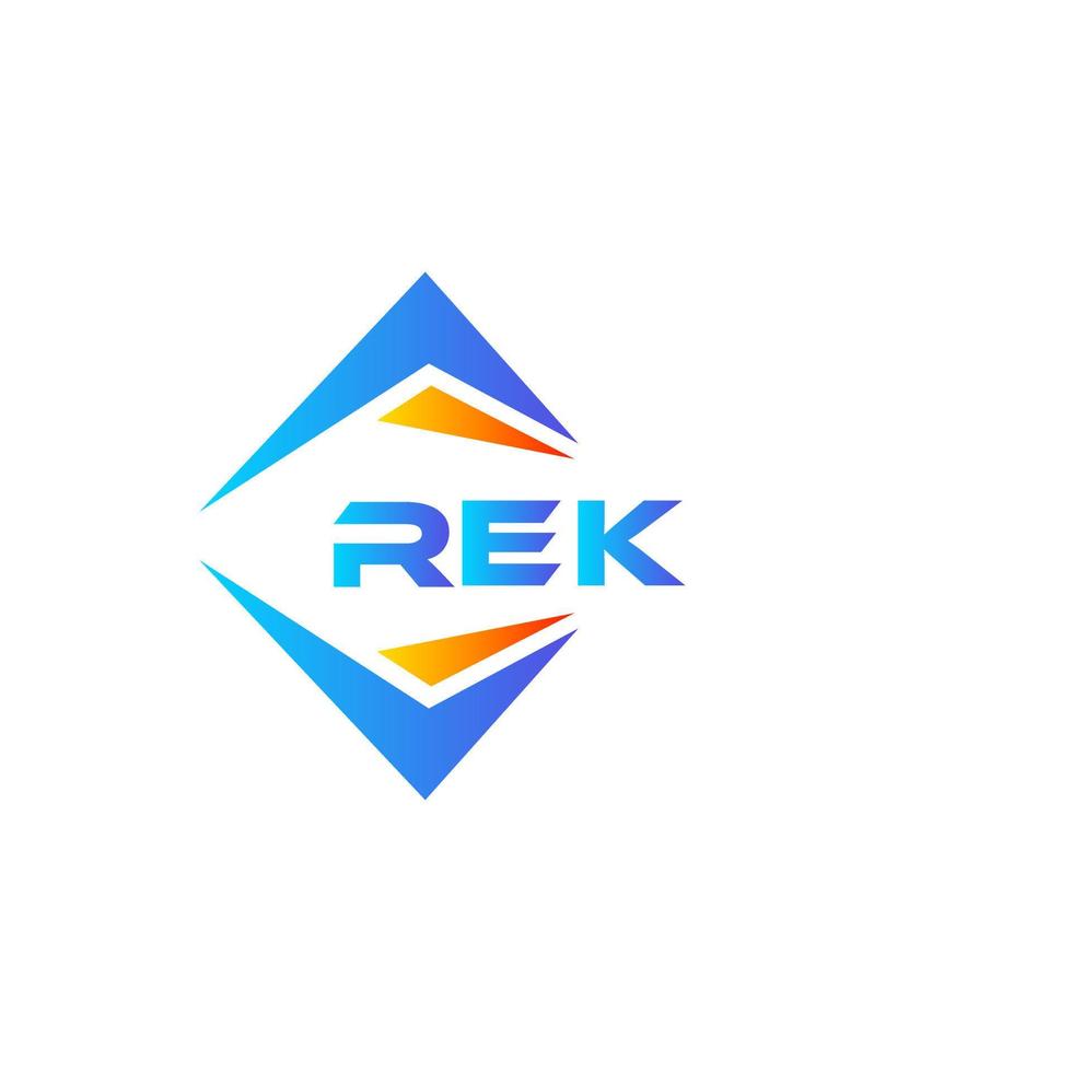 création de logo de technologie abstraite rek sur fond blanc. concept de logo de lettre initiales créatives rek. vecteur