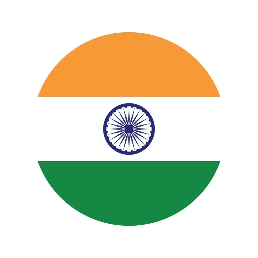 drapeau d'icône de l'Inde vecteur