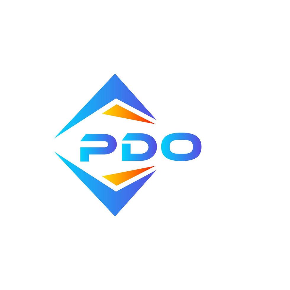 création de logo de technologie abstraite pdo sur fond blanc. concept de logo de lettre initiales créatives aop. vecteur