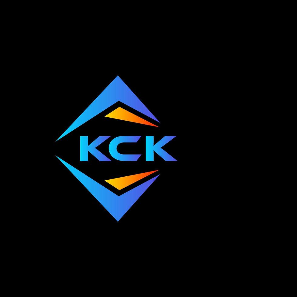 création de logo de technologie abstraite kck sur fond noir. kck concept de logo de lettre initiales créatives. vecteur
