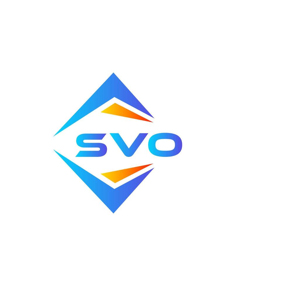 création de logo de technologie abstraite svo sur fond blanc. concept de logo de lettre initiales créatives svo. vecteur