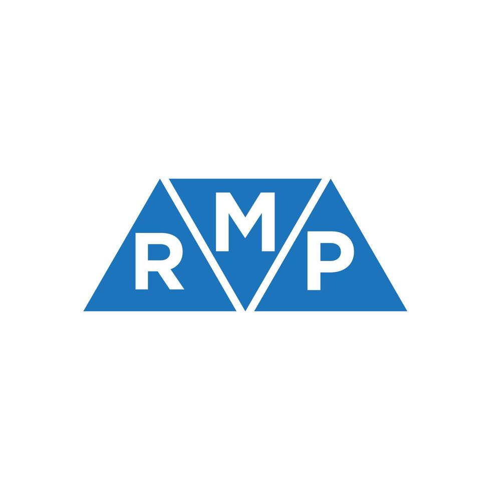 création de logo initial abstrait mrp sur fond blanc. concept de logo de lettre initiales créatives mrp. vecteur