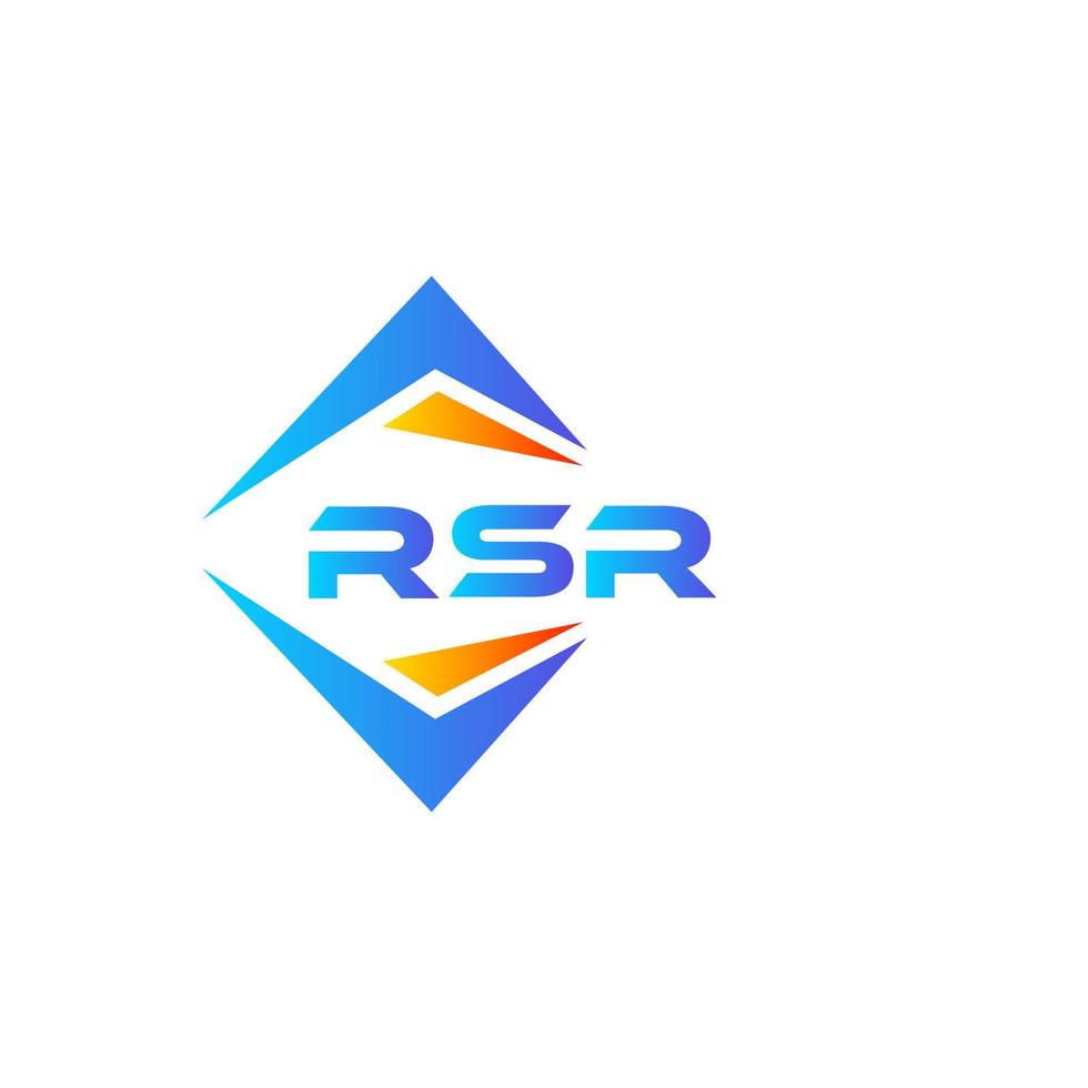 création de logo de technologie abstraite rsr sur fond blanc. concept de logo de lettre initiales créatives rsr. vecteur