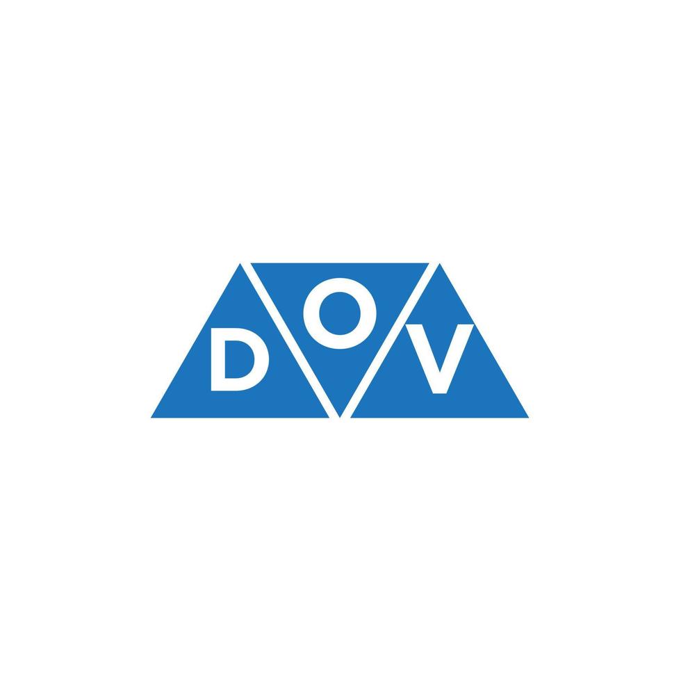 création de logo initiale abstraite odv sur fond blanc. concept de logo de lettre initiales créatives odv. vecteur