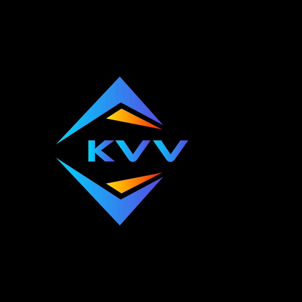 création de logo de technologie abstraite webkvv sur fond noir. concept de logo de lettre initiales créatives kvv. vecteur