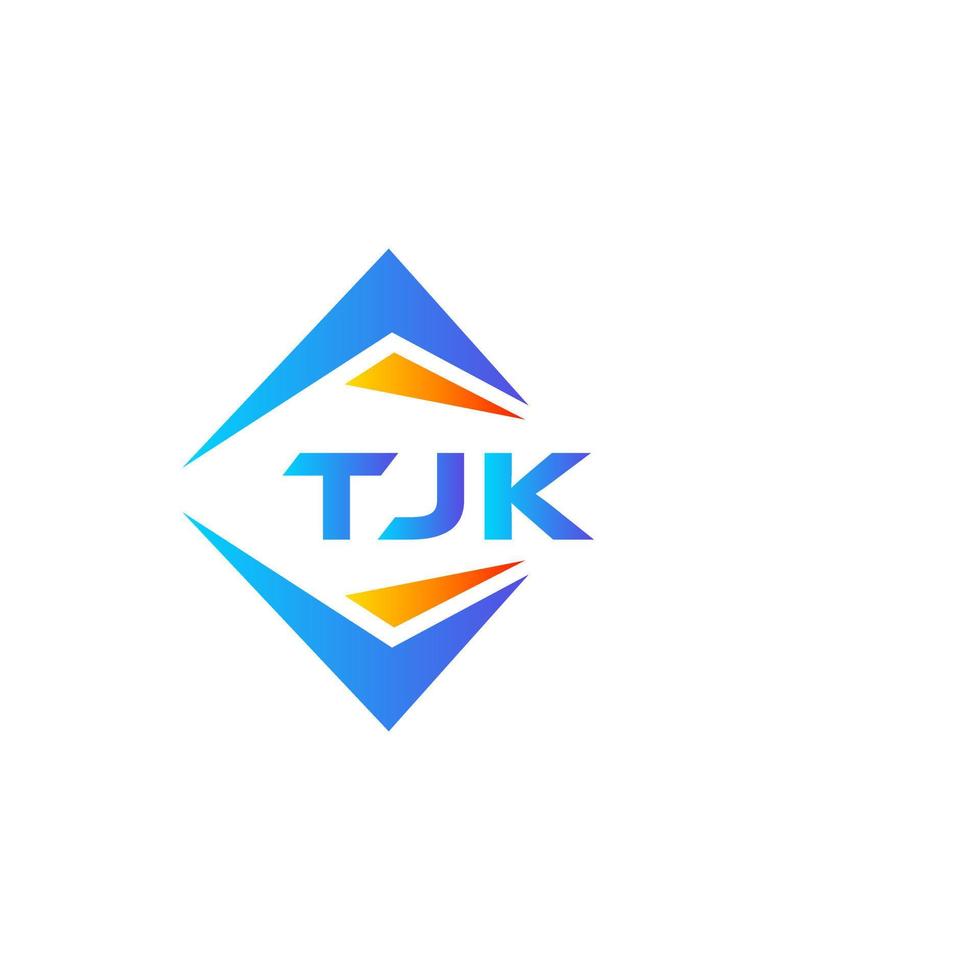 création de logo de technologie abstraite tjk sur fond blanc. concept de logo de lettre initiales créatives tjk. vecteur