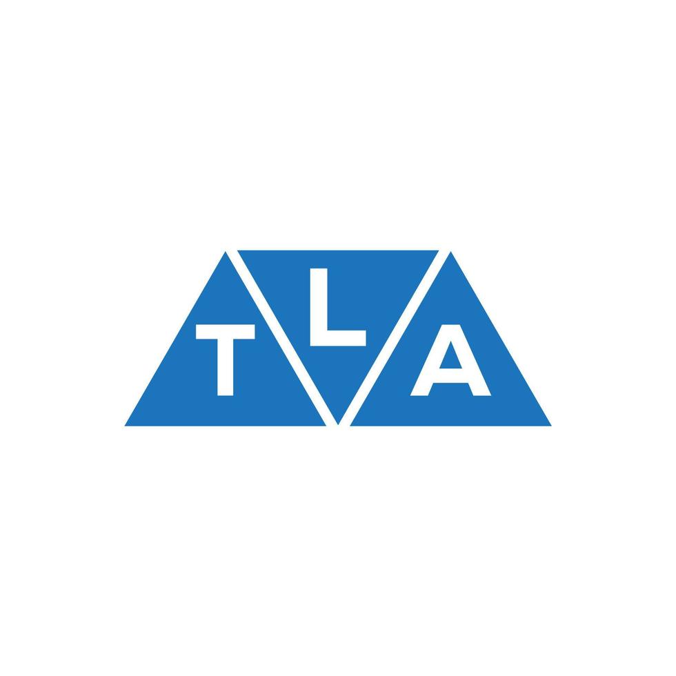 lta création de logo initiale abstraite sur fond blanc. concept de logo de lettre initiales créatives lta. vecteur