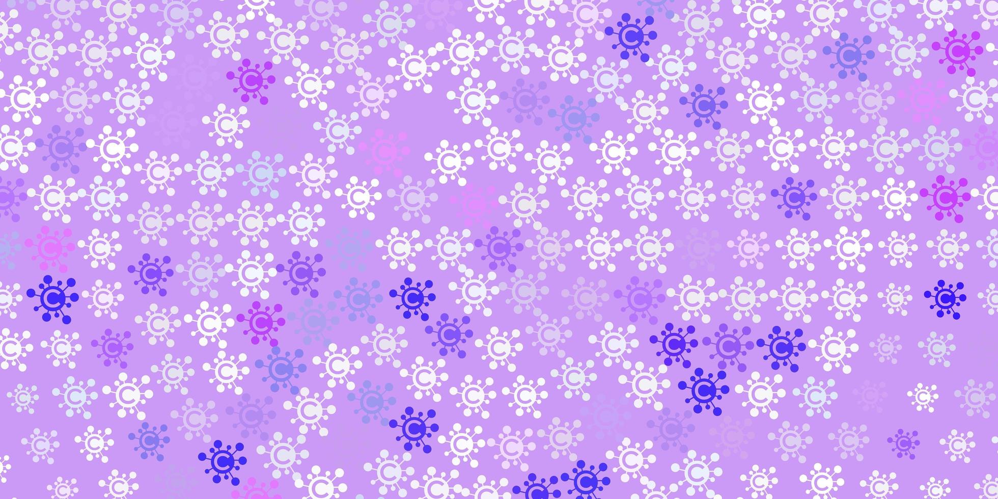 modèle vectoriel violet clair avec des signes de grippe.