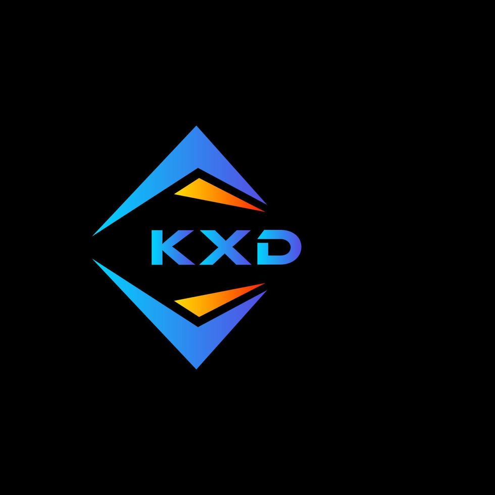 création de logo de technologie abstraite kxd sur fond noir. concept de logo de lettre initiales créatives kxd. vecteur