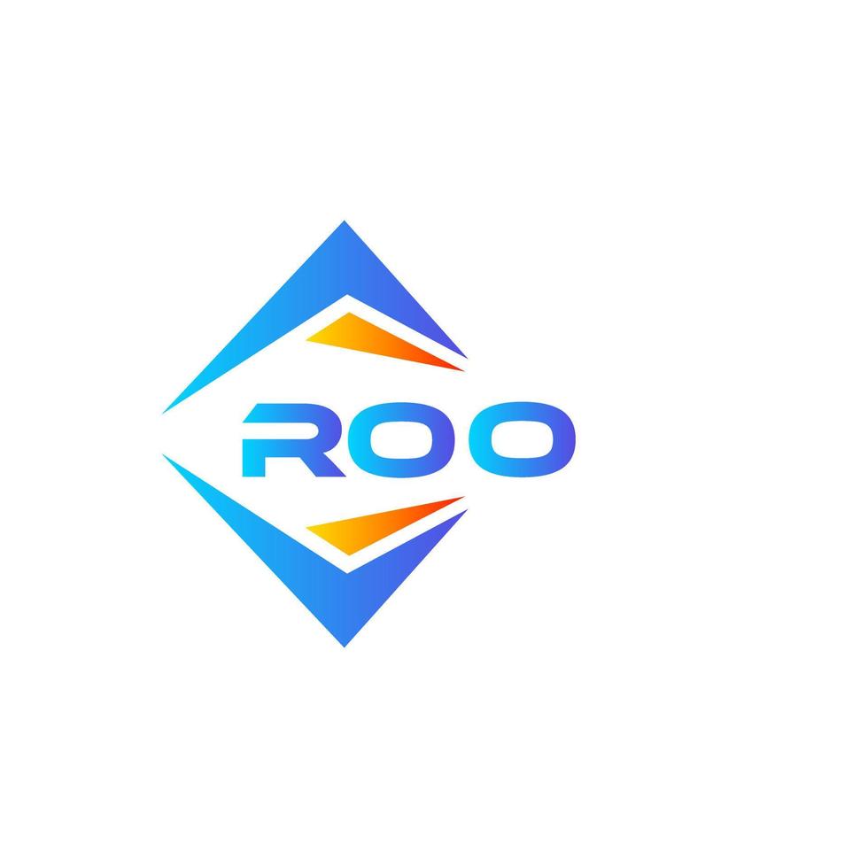 création de logo de technologie abstraite roo sur fond blanc. concept de logo de lettre initiales créatives roo. vecteur