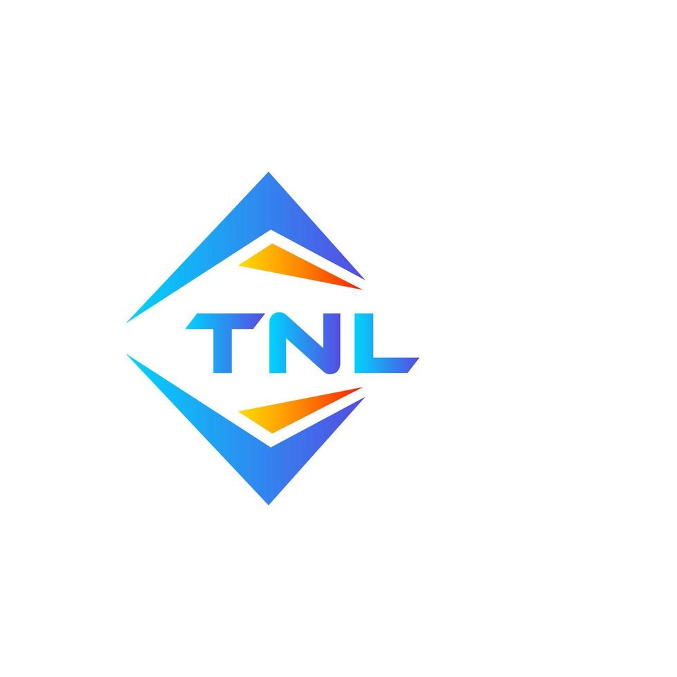création de logo de technologie abstraite tnl sur fond blanc. concept de logo de lettre initiales créatives tnl. vecteur