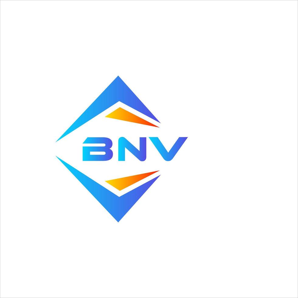 création de logo de technologie abstraite bnv sur fond blanc. concept de logo de lettre initiales créatives bnv. vecteur