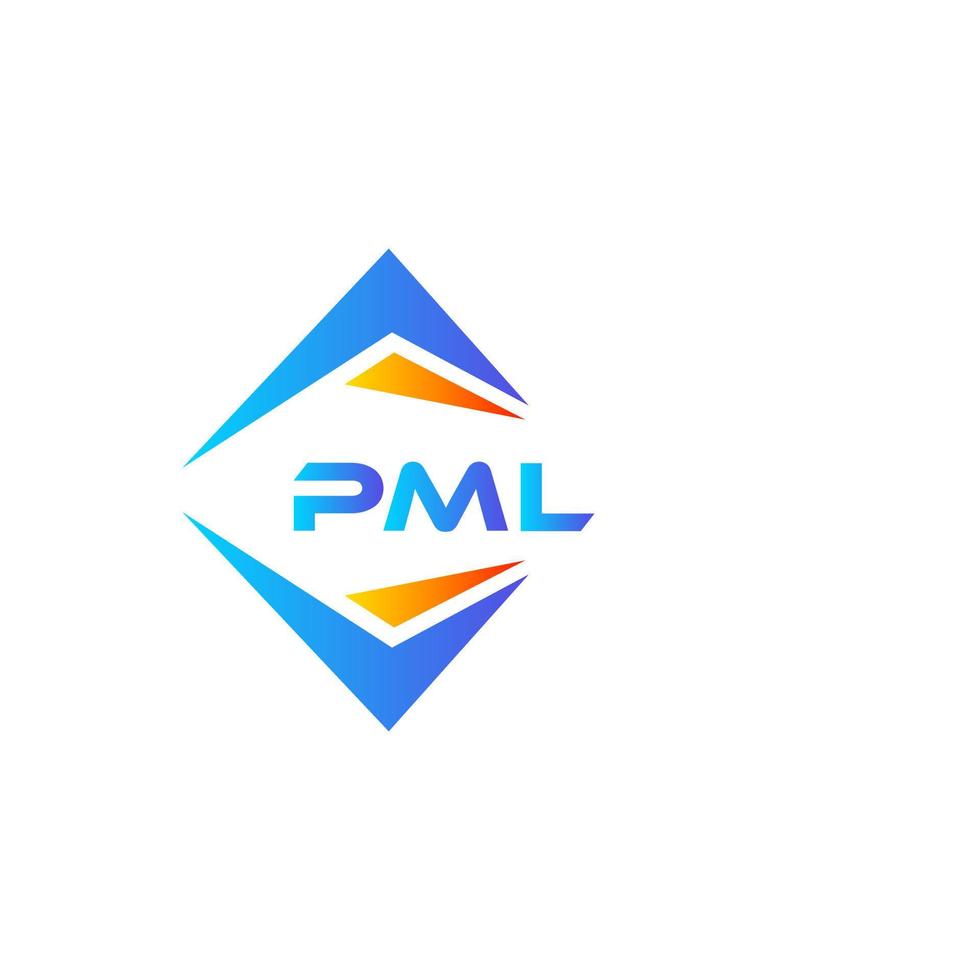 création de logo de technologie abstraite pml sur fond blanc. concept de logo de lettre initiales créatives pml. vecteur
