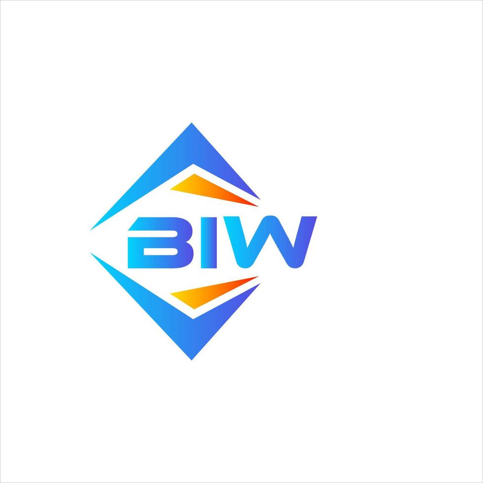 création de logo de technologie abstraite biw sur fond blanc. concept de logo de lettre initiales créatives biw. vecteur