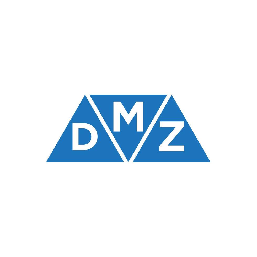 création de logo initiale abstraite mdz sur fond blanc. concept de logo de lettre initiales créatives mdz. vecteur