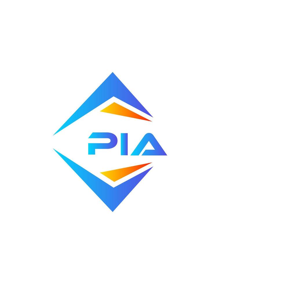 création de logo de technologie abstraite pia sur fond blanc. concept de logo de lettre initiales créatives pia. vecteur