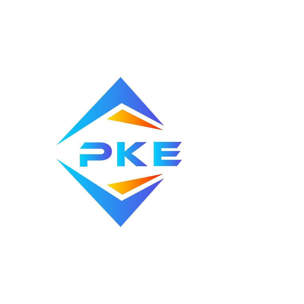 création de logo de technologie abstraite pke sur fond blanc. concept de logo de lettre initiales créatives pke. vecteur