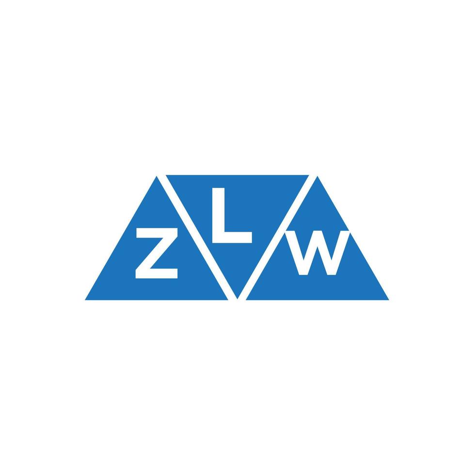 lzw création de logo initiale abstraite sur fond blanc. concept de logo de lettre initiales créatives lzw. vecteur