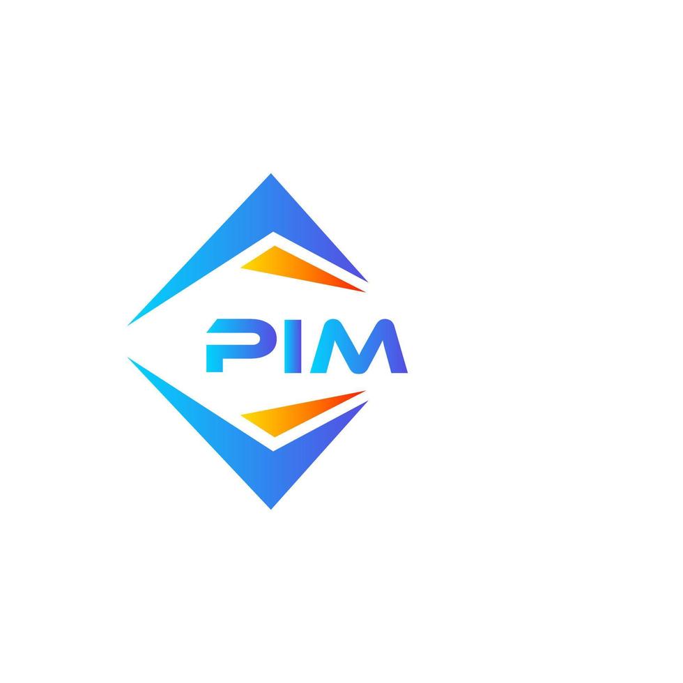 création de logo de technologie abstraite pim sur fond blanc. concept de logo de lettre initiales créatives pim. vecteur