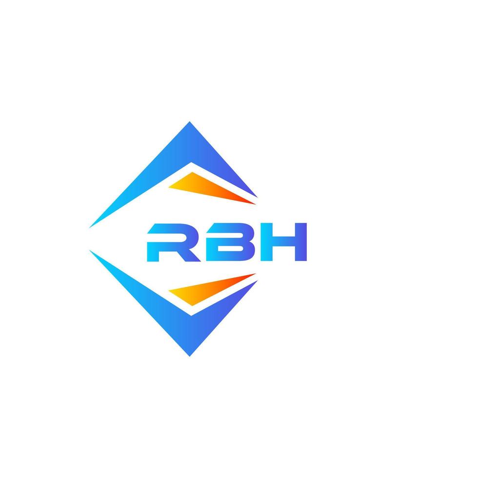 création de logo de technologie abstraite rbh sur fond blanc. concept de logo de lettre initiales créatives rbh. vecteur