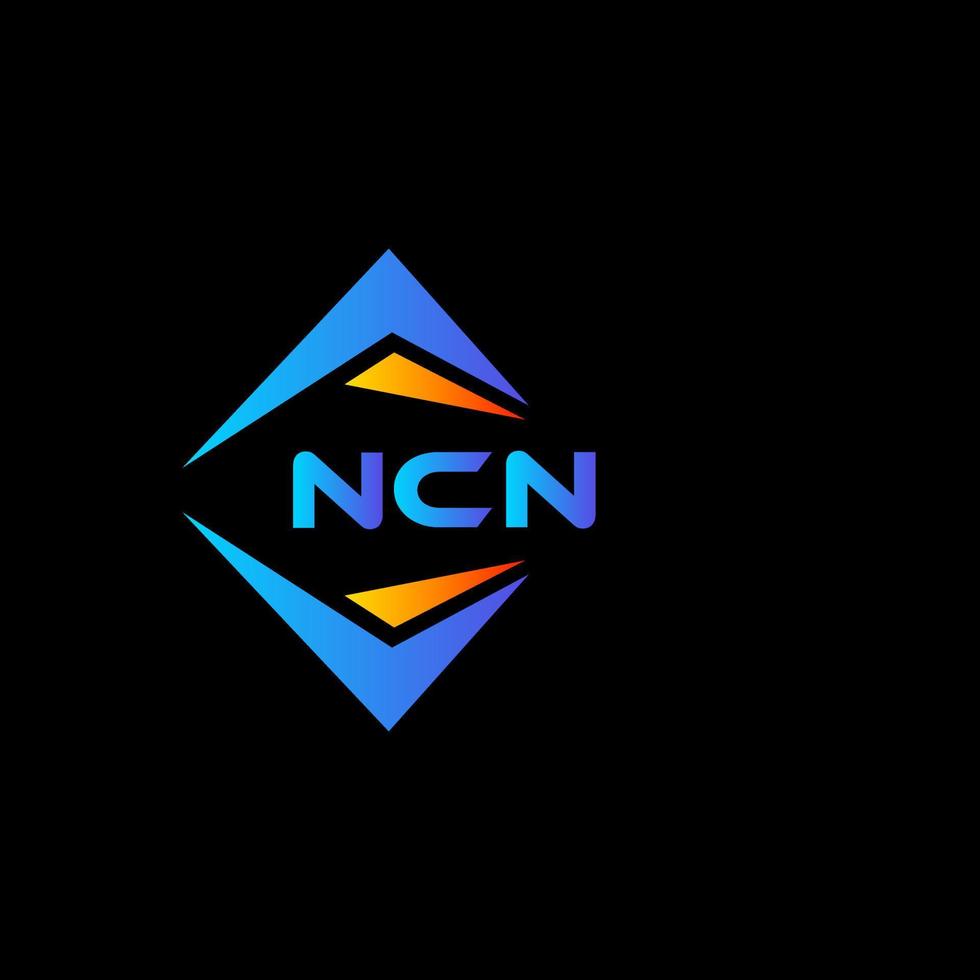 création de logo de technologie abstraite ncn sur fond noir. concept de logo de lettre initiales créatives ncn. vecteur