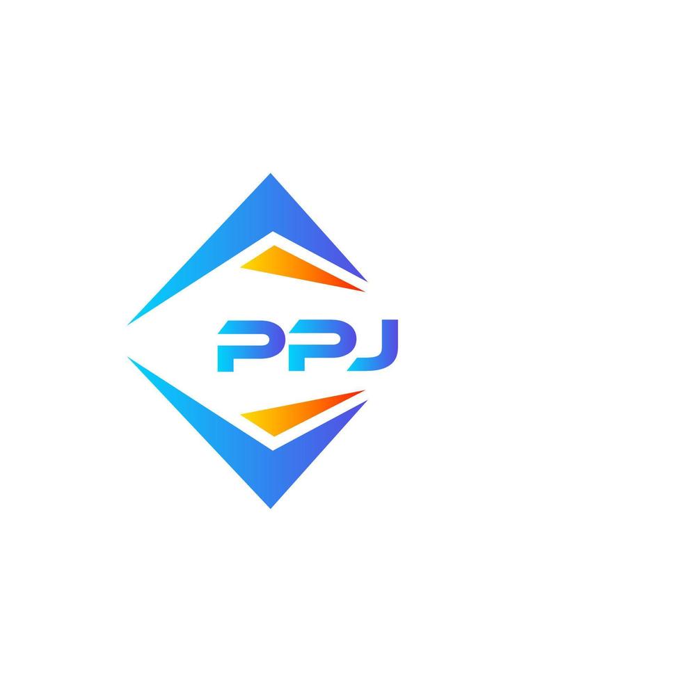 création de logo de technologie abstraite ppj sur fond blanc. concept de logo de lettre initiales créatives ppj. vecteur