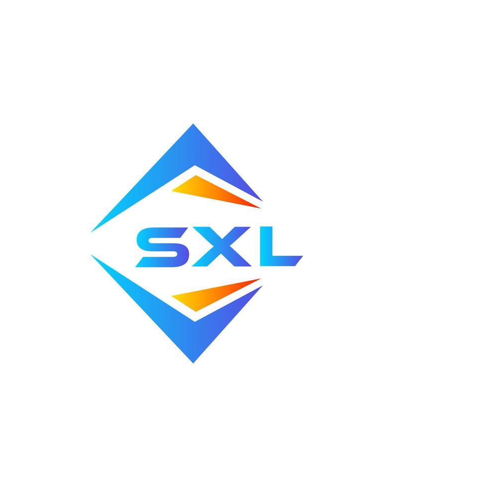 création de logo de technologie abstraite sxl sur fond blanc. concept de logo de lettre initiales créatives sxl. vecteur