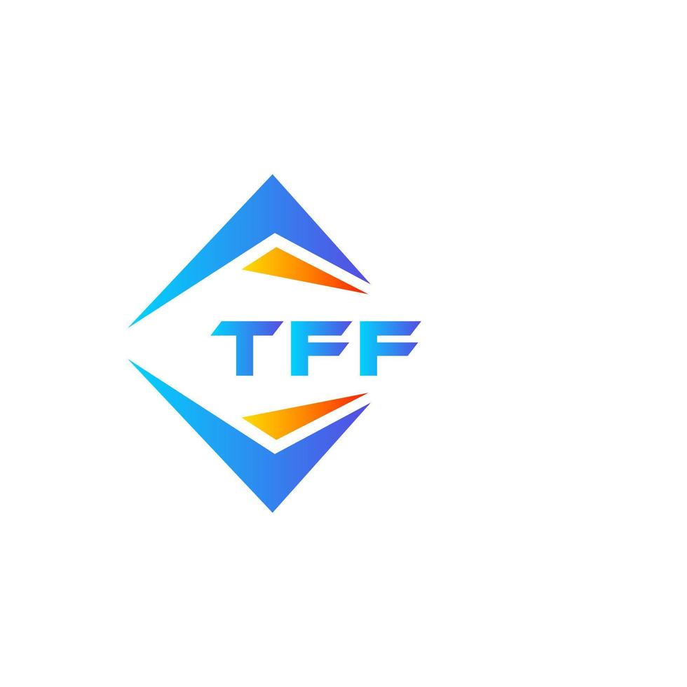 création de logo de technologie abstraite tff sur fond blanc. concept de logo de lettre initiales créatives tff. vecteur