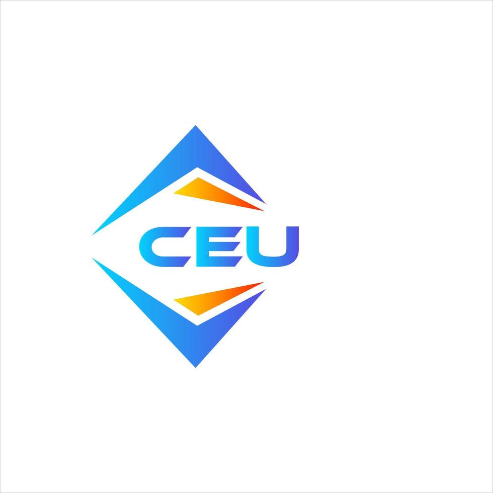 création de logo de technologie abstraite ceu sur fond blanc. concept de logo de lettre initiales créatives ceu. vecteur