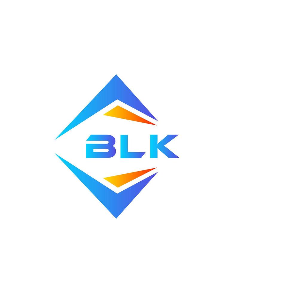 création de logo de technologie abstraite blk sur fond blanc. concept de logo de lettre initiales créatives blk. vecteur