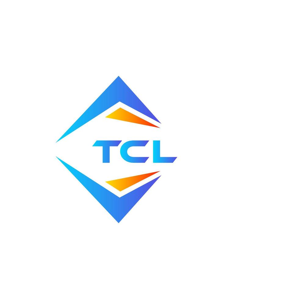 création de logo de technologie abstraite tcl sur fond blanc. concept de logo de lettre initiales créatives tcl. vecteur