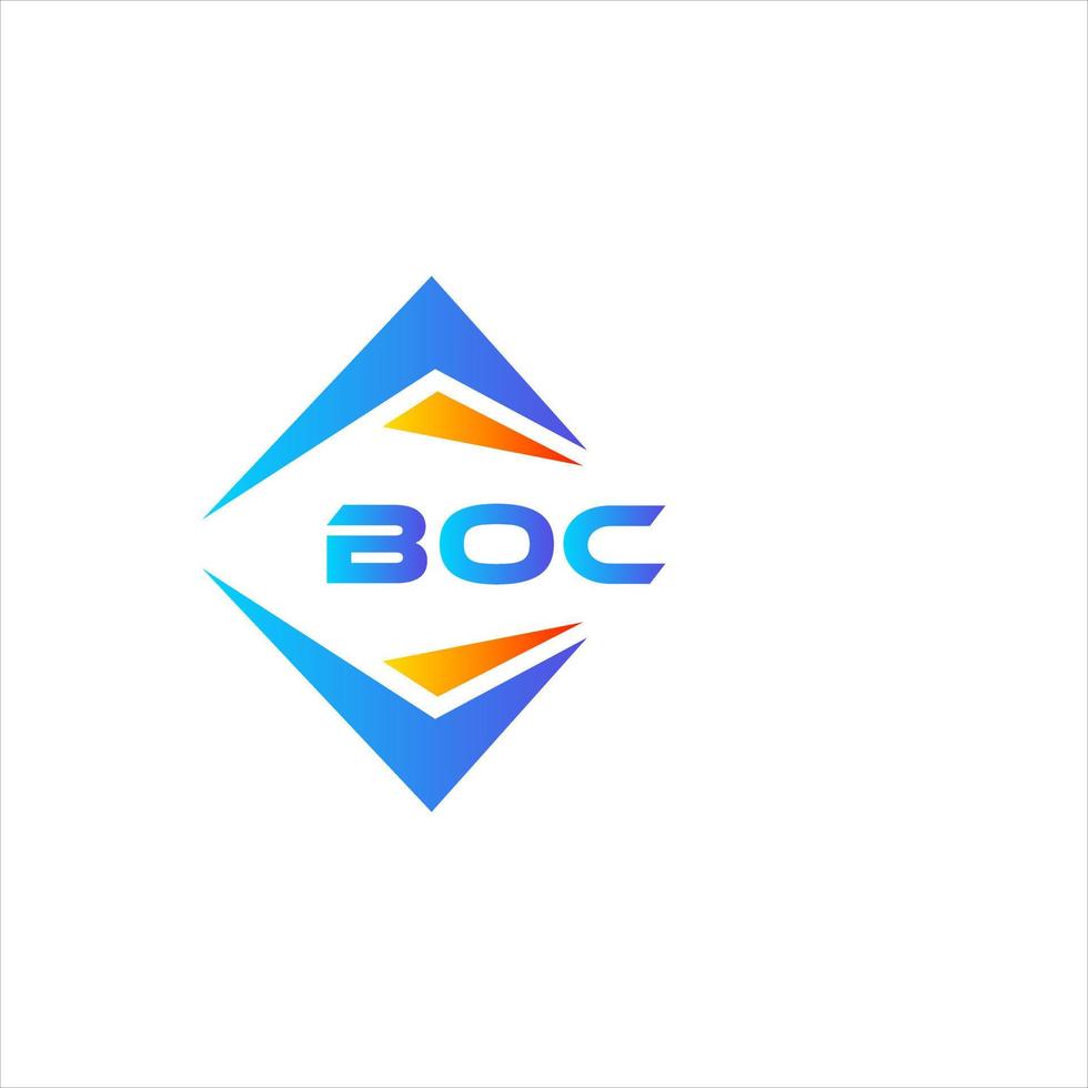 création de logo de technologie abstraite boc sur fond blanc. boc creative initiales lettre logo concept. vecteur