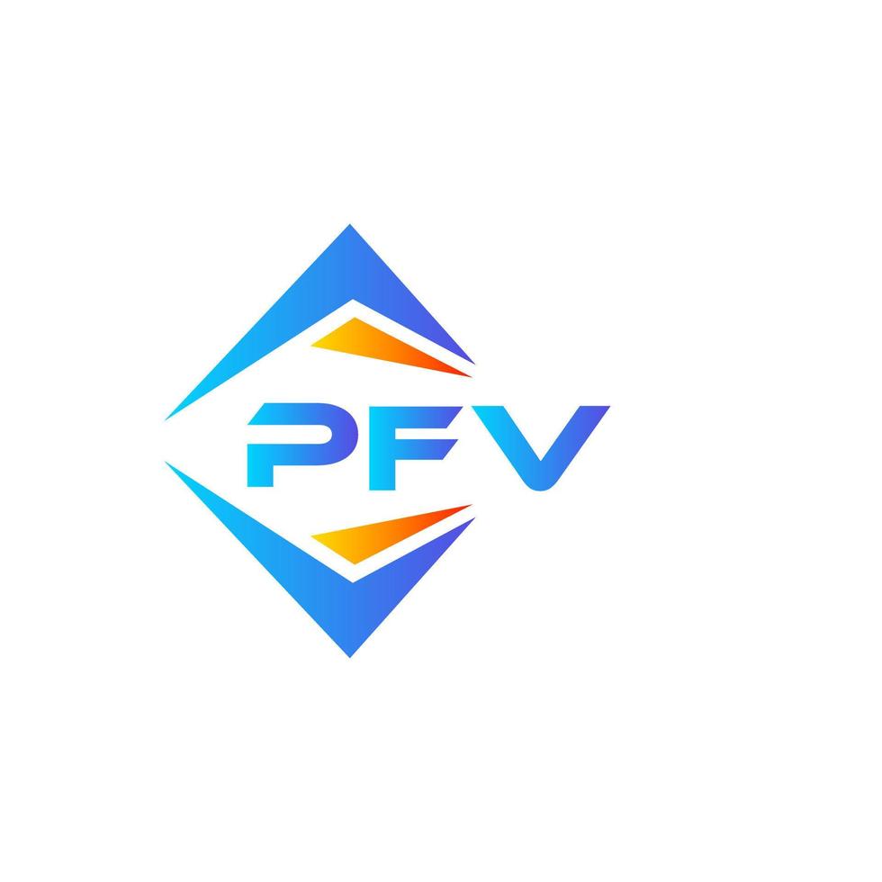 création de logo de technologie abstraite pfv sur fond blanc. concept de logo de lettre initiales créatives pfv. vecteur