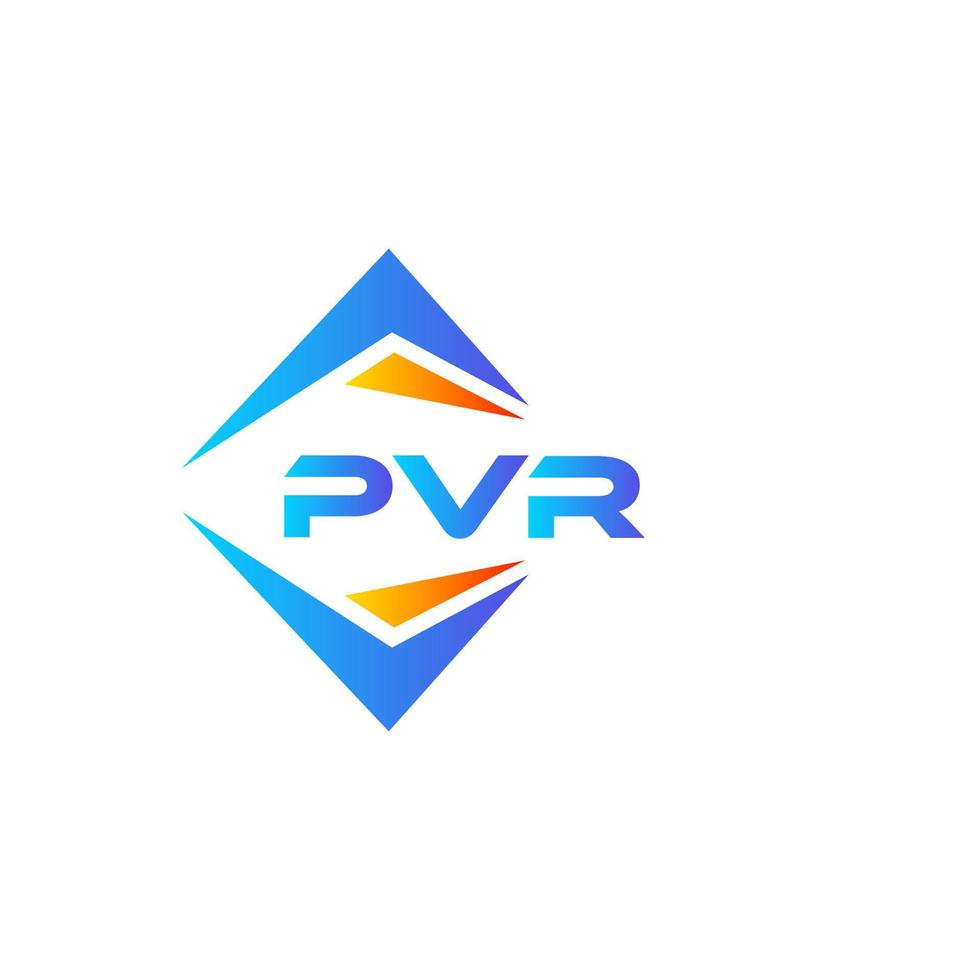 création de logo de technologie abstraite pvr sur fond blanc. concept de logo de lettre initiales créatives pvr. vecteur