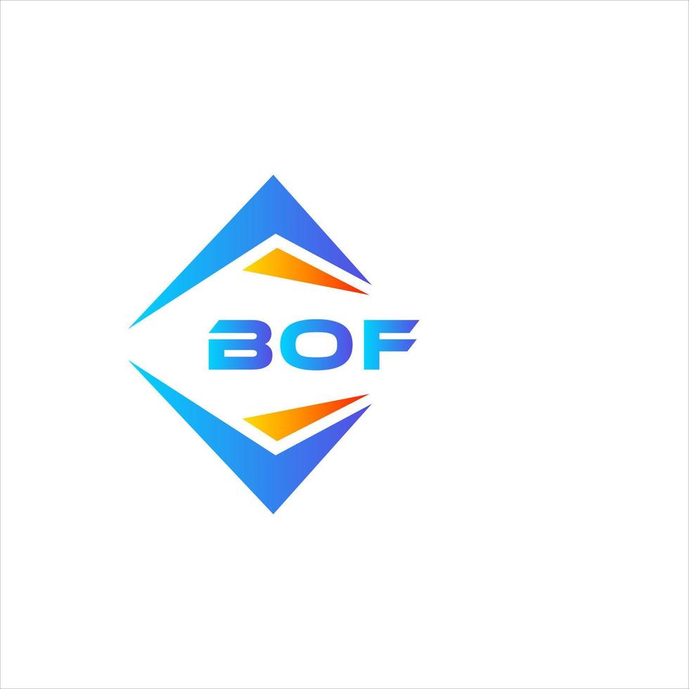 création de logo de technologie abstraite bof sur fond blanc. bof concept de logo de lettre initiales créatives. vecteur