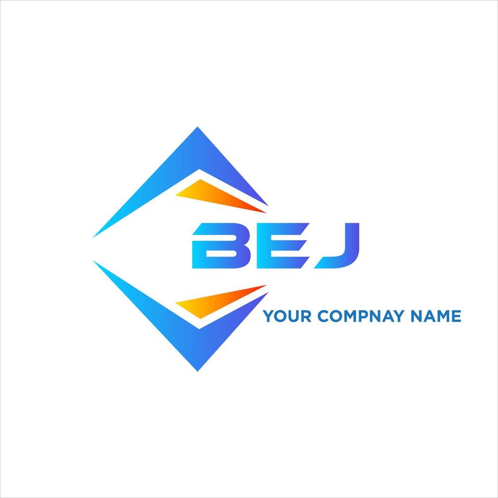 création de logo de technologie abstraite bej sur fond blanc. concept de logo de lettre initiales créatives bej. vecteur