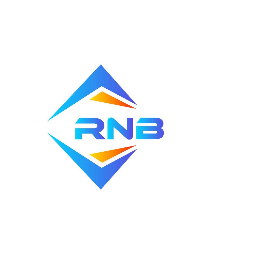 création de logo de technologie abstraite rnb sur fond blanc. concept de logo de lettre initiales créatives rnb. vecteur