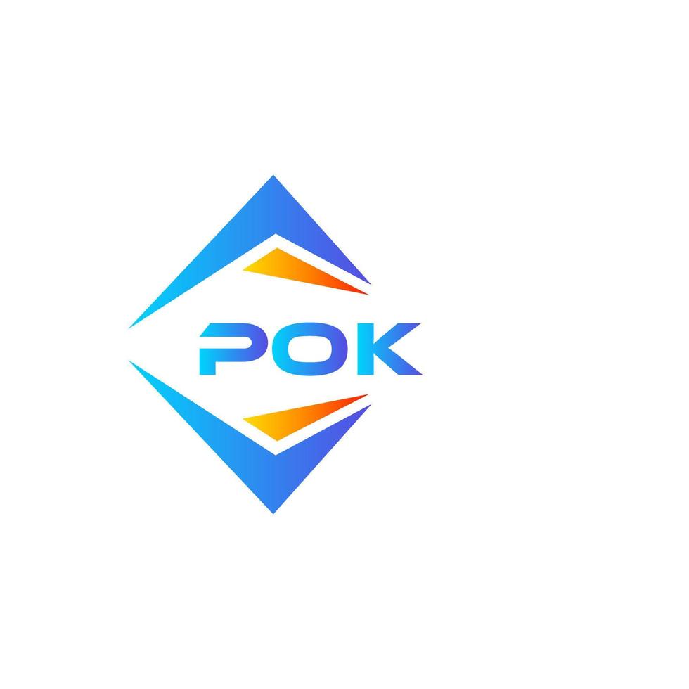 création de logo de technologie abstraite pok sur fond blanc. concept de logo de lettre initiales créatives pok. vecteur