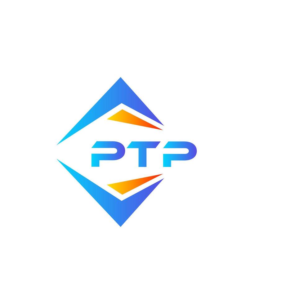 création de logo de technologie abstraite ptp sur fond blanc. concept de logo de lettre initiales créatives ptp. vecteur