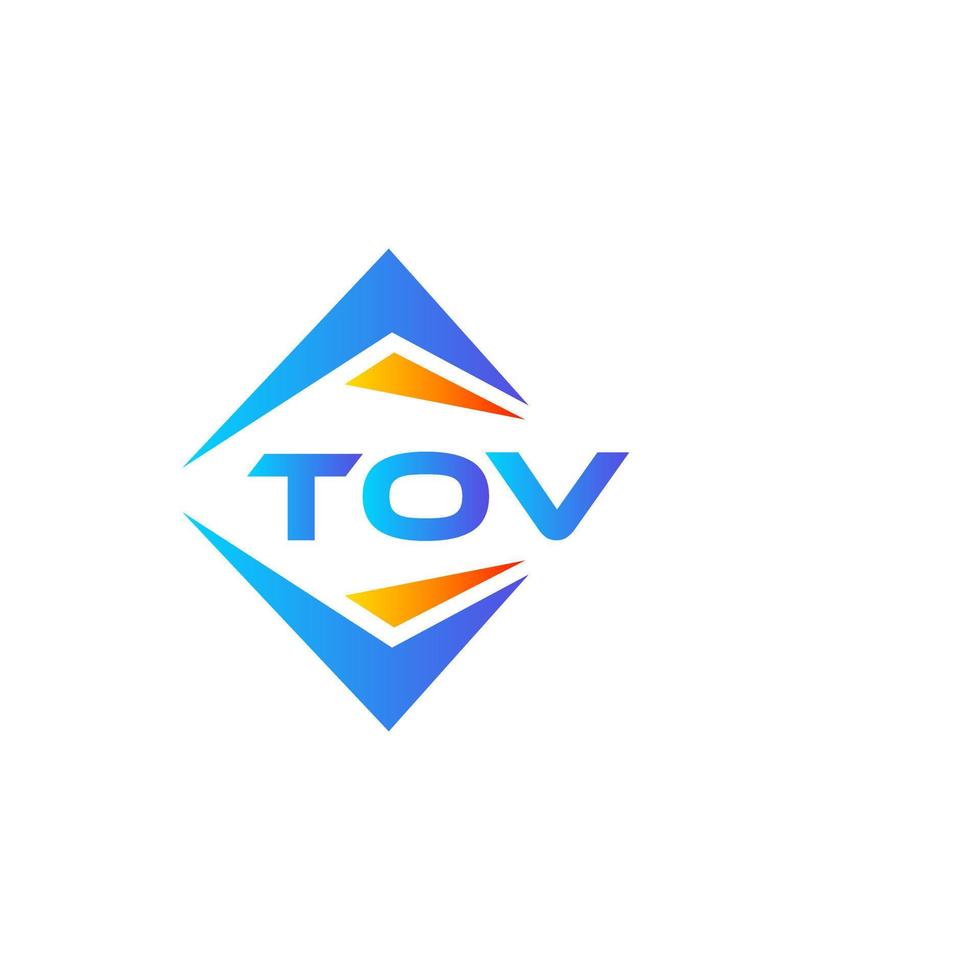 création de logo de technologie abstraite tov sur fond blanc. concept de logo de lettre initiales créatives tov. vecteur