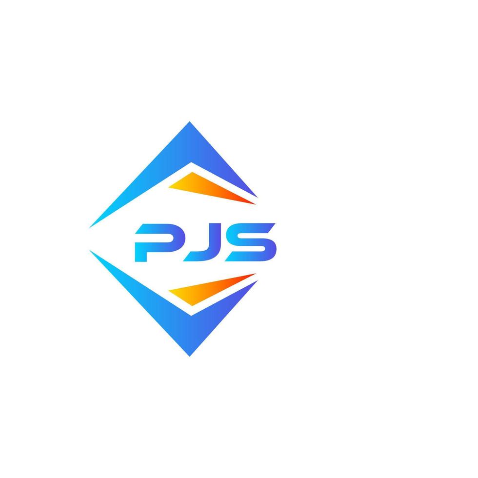 création de logo de technologie abstraite pjs sur fond blanc. concept de logo de lettre initiales créatives pjs. vecteur