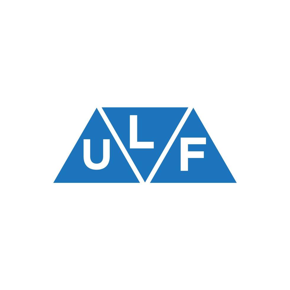 création de logo initiale abstraite luf sur fond blanc. concept de logo de lettre initiales créatives luf. vecteur