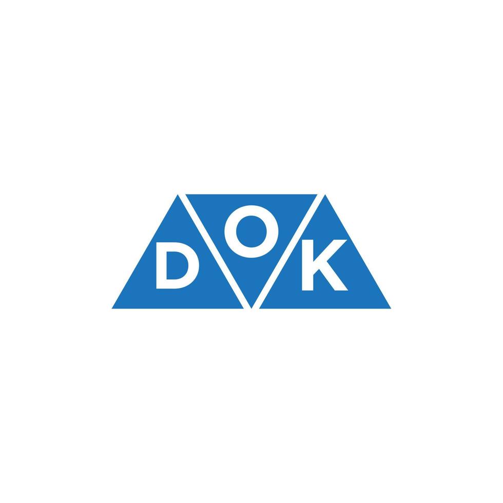 création de logo initiale abstraite odk sur fond blanc. concept de logo de lettre initiales créatives odk. vecteur