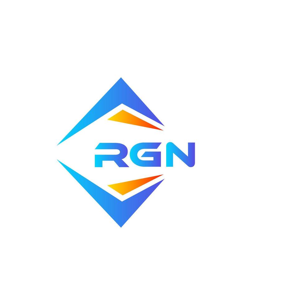 création de logo de technologie abstraite rgn sur fond blanc. concept de logo de lettre initiales créatives rgn. vecteur