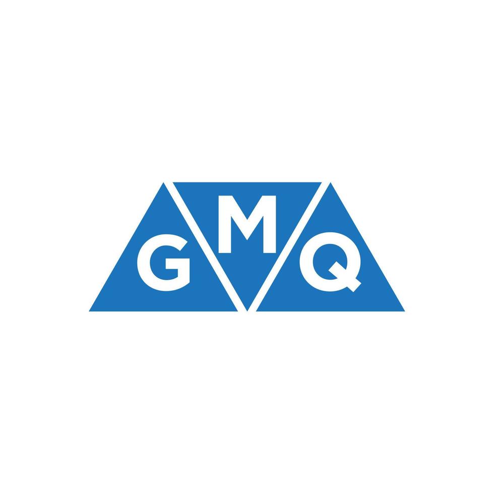 création de logo initial abstrait mgq sur fond blanc. concept de logo de lettre initiales créatives mgq. vecteur