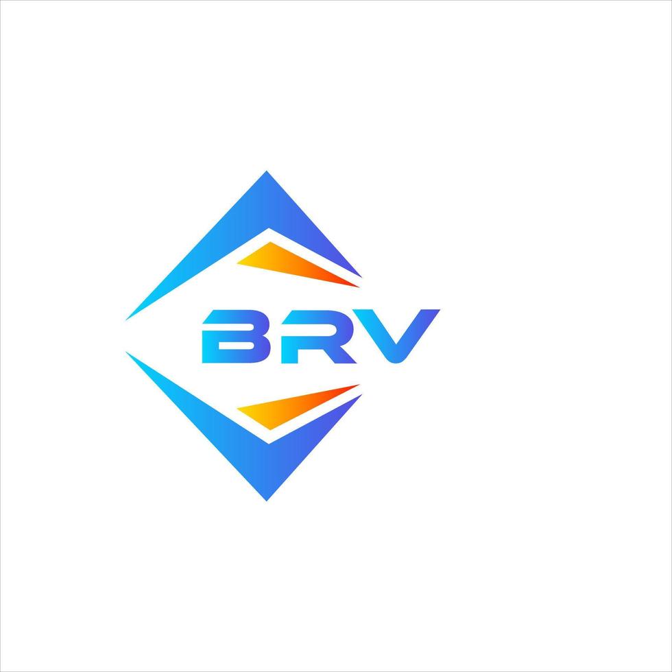 création de logo de technologie abstraite brv sur fond blanc. concept de logo de lettre initiales créatives brv. vecteur