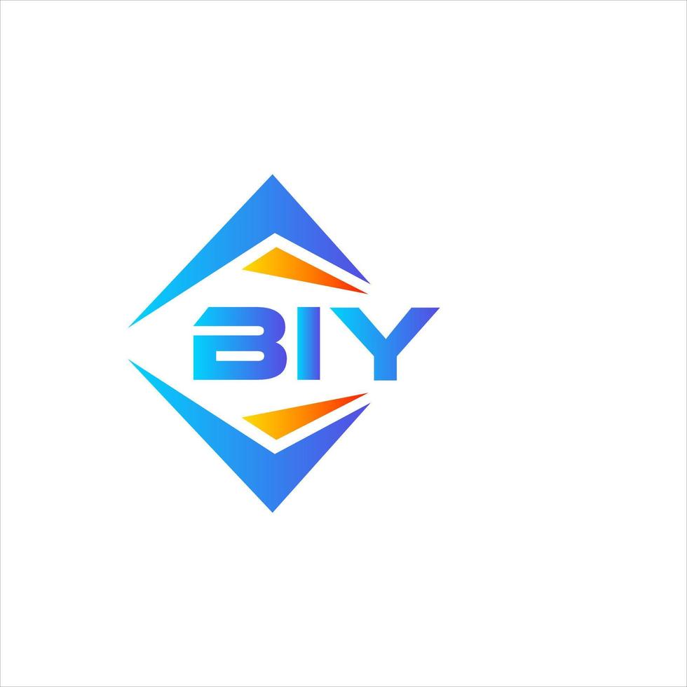 conception de logo de technologie abstraite biy sur fond blanc. concept de logo de lettre initiales créatives biy. vecteur