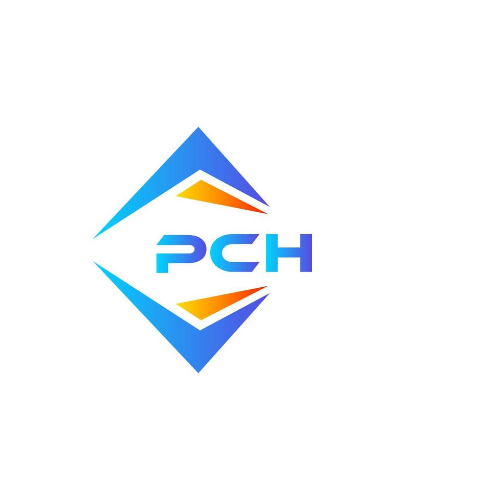 création de logo de technologie abstraite pch sur fond blanc. concept de logo de lettre initiales créatives pch. vecteur