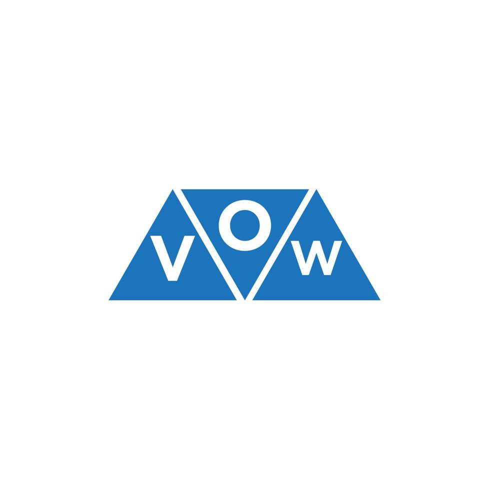 création de logo initial abstrait ovw sur fond blanc. concept de logo de lettre initiales créatives ovw. vecteur